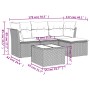 Juego de sofás jardín con cojines 5 pzas ratán sintético gris by , Garden sets - Ref: Foro24-3249389, Price: 293,17 €, Discou...