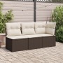 Silla de jardín sin reposabrazos con cojines ratán PE marrón by , Outdoor sofas - Ref: Foro24-366215, Price: 60,69 €, Discoun...