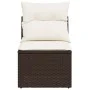 Silla de jardín sin reposabrazos con cojines ratán PE marrón by , Outdoor sofas - Ref: Foro24-366215, Price: 60,35 €, Discoun...