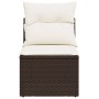 Silla de jardín sin reposabrazos con cojines ratán PE marrón by , Outdoor sofas - Ref: Foro24-366215, Price: 60,69 €, Discoun...