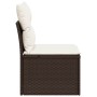 Silla de jardín sin reposabrazos con cojines ratán PE marrón by , Outdoor sofas - Ref: Foro24-366215, Price: 60,69 €, Discoun...