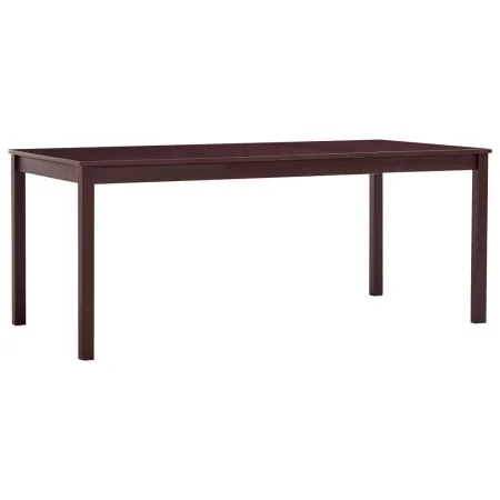 Dark brown pine wood dining table 180x90x73 cm by vidaXL, Kitchen and dining tables - Ref: Foro24-283407, Price: 158,73 €, Di...