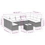 Gartensofa-Set mit 10-teiligen beigen Kissen aus synthetischem Rattan. von , Gartensets - Ref: Foro24-3249917, Preis: 634,33 ...