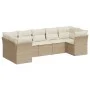 Set sofás de jardín 7 piezas y cojines ratán sintético beige by , Garden sets - Ref: Foro24-3249957, Price: 469,29 €, Discoun...