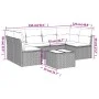 7-teiliges Gartensofa-Set mit grauen PE-Rattan-Kissen. von , Gartensets - Ref: Foro24-3249239, Preis: 407,10 €, Rabatt: %
