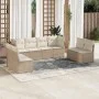 Juego de sofás de jardín con cojines beige 8 pzas ratán PE by , Garden sets - Ref: Foro24-3249287, Price: 499,94 €, Discount: %