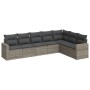 Set de sofás de jardín 7 piezas con cojines ratán PE gris by , Modular outdoor sofas - Ref: Foro24-3251387, Price: 450,01 €, ...