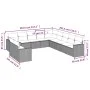 Set de sofás de jardín 11 pzas y cojines ratán sintético gris de , Sofás modulares de exterior - Ref: Foro24-3251527, Precio:...