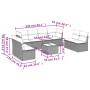 Gartensofa-Set, 9-teilig, mit Kissen, aus synthetischem Rattan in Beige. von , Gartensets - Ref: Foro24-3249298, Preis: 513,3...