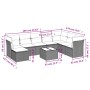 Gartenmöbel-Set 9-teilig mit grauen Polstern aus synthetischem Rattan von , Gartensets - Ref: Foro24-3249899, Preis: 561,14 €...