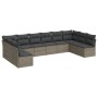 Set de sofás de jardín 10 pzas con cojines ratán sintético gris by , Garden sets - Ref: Foro24-3249929, Price: 567,87 €, Disc...
