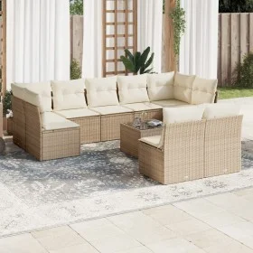 Juego de sofás jardín con cojines beige 10 pzas ratán sintético by , Garden sets - Ref: Foro24-3249997, Price: 665,39 €, Disc...