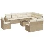 Gartensofa-Set 11-teilig mit beigen Polstern aus synthetischem Rattan von , Modulare Sofas für den Außenbereich - Ref: Foro24...