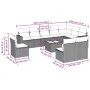 Gartensofa-Set 11-teilig mit beigen Polstern aus synthetischem Rattan von , Modulare Sofas für den Außenbereich - Ref: Foro24...