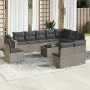 Set de sofás de jardín 11 pzas y cojines ratán sintético gris by , Modular outdoor sofas - Ref: Foro24-3251457, Price: 645,34...