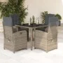 Set comedor de jardín 5 piezas con cojines ratán sintético gris by , Garden sets - Ref: Foro24-3212463, Price: 602,74 €, Disc...