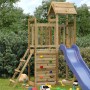 Parque infantil de madera pino impregnada 52,5x110,5x214 cm