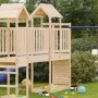 Children's playhouse with climbing wall made of pine wood, 53x110.5x214 cm. by , Swings and play structures - Ref: Foro24-826...