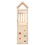 Casita infantil con pared escalada madera pino 53x110,5x214 cm