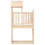 Casita infantil con pared escalada madera pino 53x110,5x214 cm