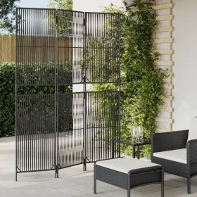 3-Panel-Bildschirm aus synthetischem Rattan schwarz von , Raumteiler - Ref: Foro24-365388, Preis: 89,01 €, Rabatt: %