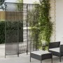 Biombo de 3 paneles ratán sintético negro de , Divisores de ambientes - Ref: Foro24-365388, Precio: 88,98 €, Descuento: %