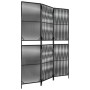 Biombo de 3 paneles ratán sintético negro de , Divisores de ambientes - Ref: Foro24-365388, Precio: 85,79 €, Descuento: %