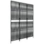 Biombo de 3 paneles ratán sintético negro de , Divisores de ambientes - Ref: Foro24-365388, Precio: 85,79 €, Descuento: %