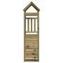 Casita infantil con pared escalada madera pino 53x110,5x214 cm