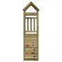 Children's playhouse with climbing wall made of pine wood, 53x110.5x214 cm. by , Swings and play structures - Ref: Foro24-826...
