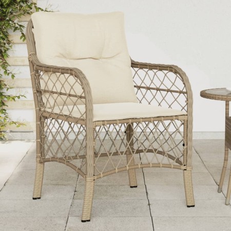 Sillones de jardín con cojines 2 uds ratán sintético beige de , Sillas de jardín - Ref: Foro24-365156, Precio: 192,90 €, Desc...