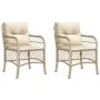Garden armchairs with cushions 2 units synthetic rattan beige by , Garden chairs - Ref: Foro24-365156, Price: 249,13 €, Disco...