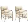 Sillones de jardín con cojines 2 uds ratán sintético beige de , Sillas de jardín - Ref: Foro24-365156, Precio: 192,90 €, Desc...