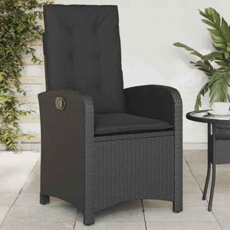 Gartensessel mit Kissen synthetisches Rattan schwarz von , Gartenstühle - Ref: Foro24-365161, Preis: 116,37 €, Rabatt: %