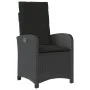 Reclining garden armchair with black synthetic rattan cushions by , Garden chairs - Ref: Foro24-365161, Price: 136,98 €, Disc...