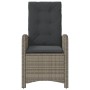 Reclining garden armchair with gray synthetic rattan cushions by , Garden chairs - Ref: Foro24-365163, Price: 121,04 €, Disco...