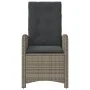 Reclining garden armchair with gray synthetic rattan cushions by , Garden chairs - Ref: Foro24-365163, Price: 140,82 €, Disco...