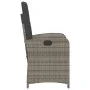Reclining garden armchair with gray synthetic rattan cushions by , Garden chairs - Ref: Foro24-365163, Price: 140,82 €, Disco...