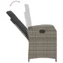 Reclining garden armchair with gray synthetic rattan cushions by , Garden chairs - Ref: Foro24-365163, Price: 140,82 €, Disco...