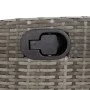 Reclining garden armchair with gray synthetic rattan cushions by , Garden chairs - Ref: Foro24-365163, Price: 140,82 €, Disco...