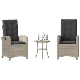 Garden chairs and table 3 pieces synthetic rattan gray cushion by , Garden sets - Ref: Foro24-365182, Price: 324,57 €, Discou...