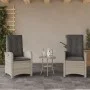 Garden chairs and table 3 pieces synthetic rattan gray cushion by , Garden sets - Ref: Foro24-365182, Price: 324,57 €, Discou...