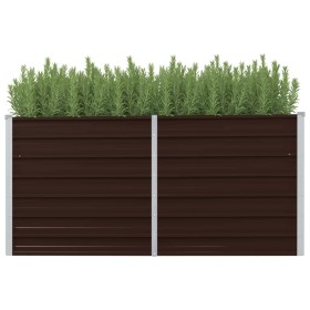 Brown galvanized steel flower bed 160x40x77 cm by vidaXL, Pots and planters - Ref: Foro24-45717, Price: 68,58 €, Discount: %
