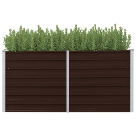 Braunes Blumenbeet aus verzinktem Stahl, 160 x 40 x 77 cm von vidaXL, Töpfe und Pflanzgefäße - Ref: Foro24-45717, Preis: 68,5...