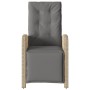 Gartensessel mit Fußstütze PE Rattan beige meliert von , Gartenstühle - Ref: Foro24-365189, Preis: 136,63 €, Rabatt: %
