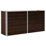 Braunes Blumenbeet aus verzinktem Stahl, 160 x 40 x 77 cm von vidaXL, Töpfe und Pflanzgefäße - Ref: Foro24-45717, Preis: 68,5...