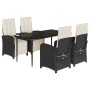 5-teiliges Gartenmöbel-Set mit Kissen synthetisches Rattan schwarz von , Gartensets - Ref: Foro24-3212517, Preis: 701,93 €, R...