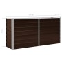 Braunes Blumenbeet aus verzinktem Stahl, 160 x 40 x 77 cm von vidaXL, Töpfe und Pflanzgefäße - Ref: Foro24-45717, Preis: 68,5...