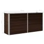 Braunes Blumenbeet aus verzinktem Stahl, 160 x 40 x 77 cm von vidaXL, Töpfe und Pflanzgefäße - Ref: Foro24-45717, Preis: 68,5...