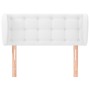 Cabecero de cuero sintético blanco 83x23x78/88 cm